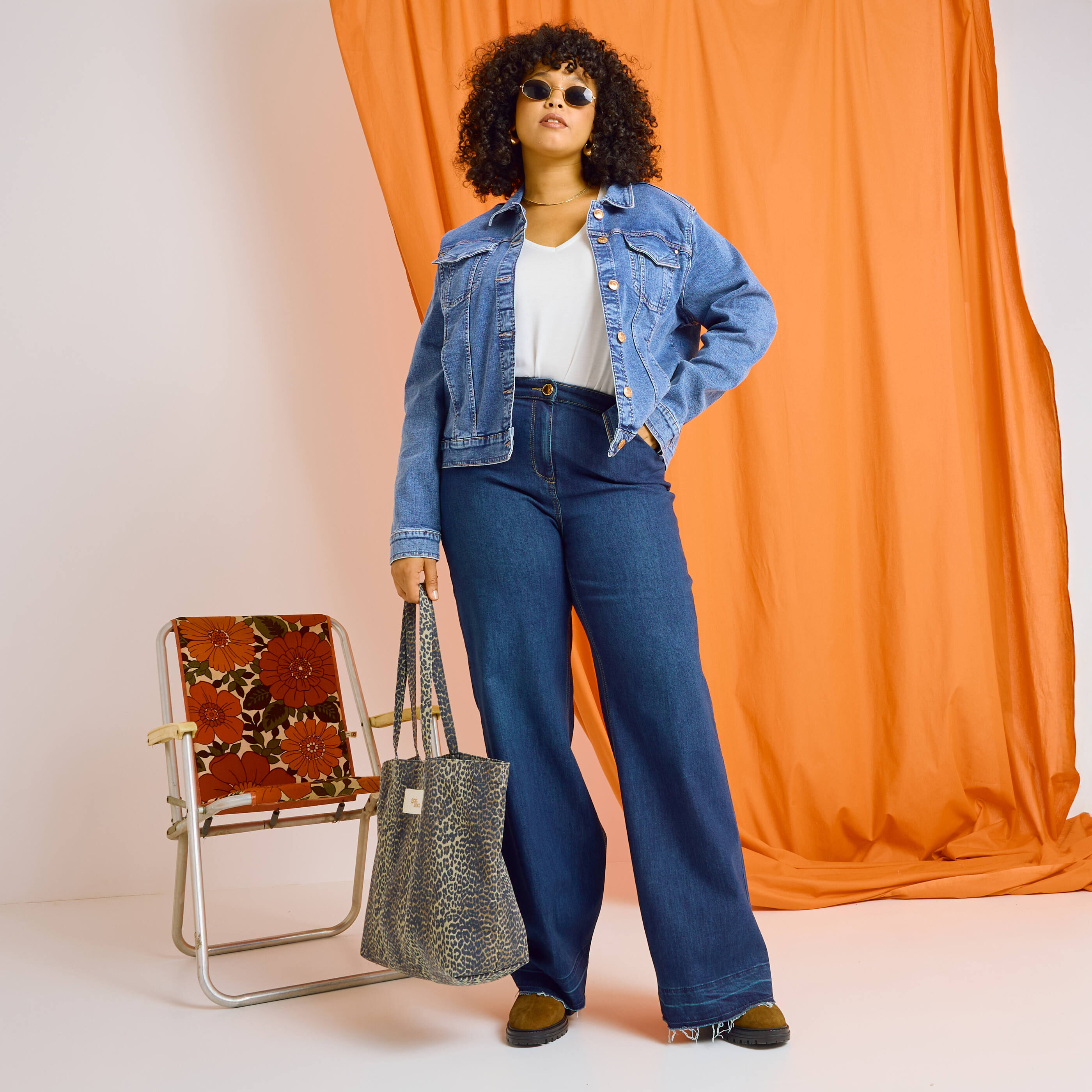 Veste en denim femme