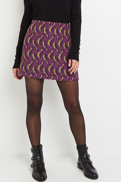 Jupe trapèze jacquard femme