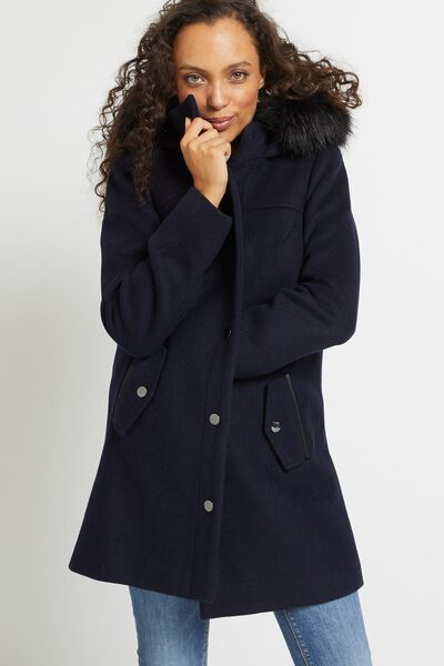 Duffle coat à capuche femme