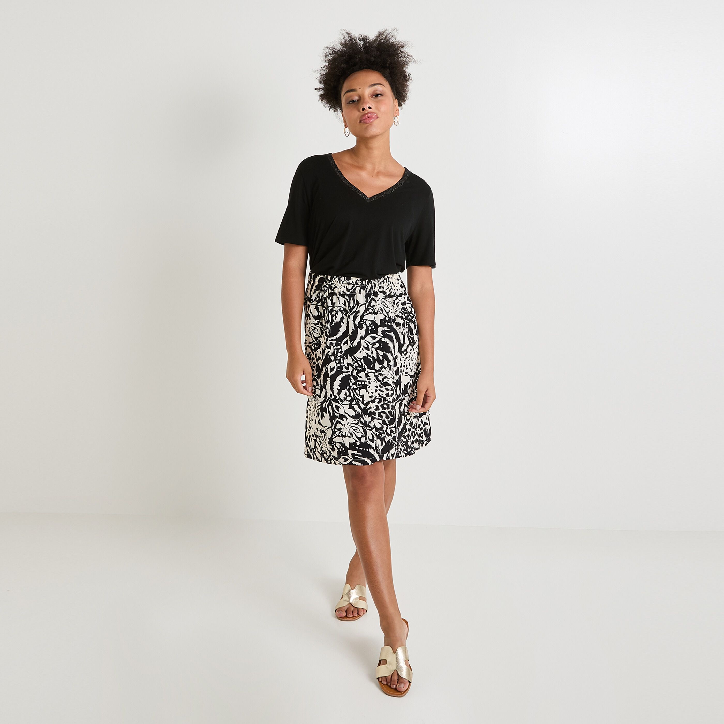 Jupe imprim&eacute;e femme