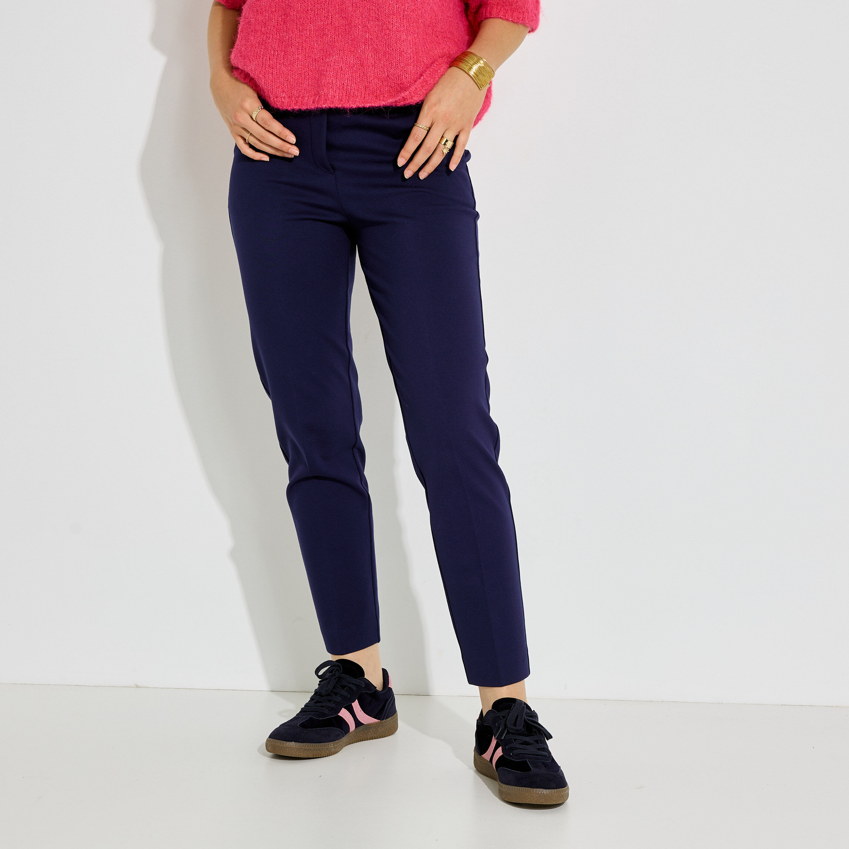 Pantalon fusel&eacute; en maille femme