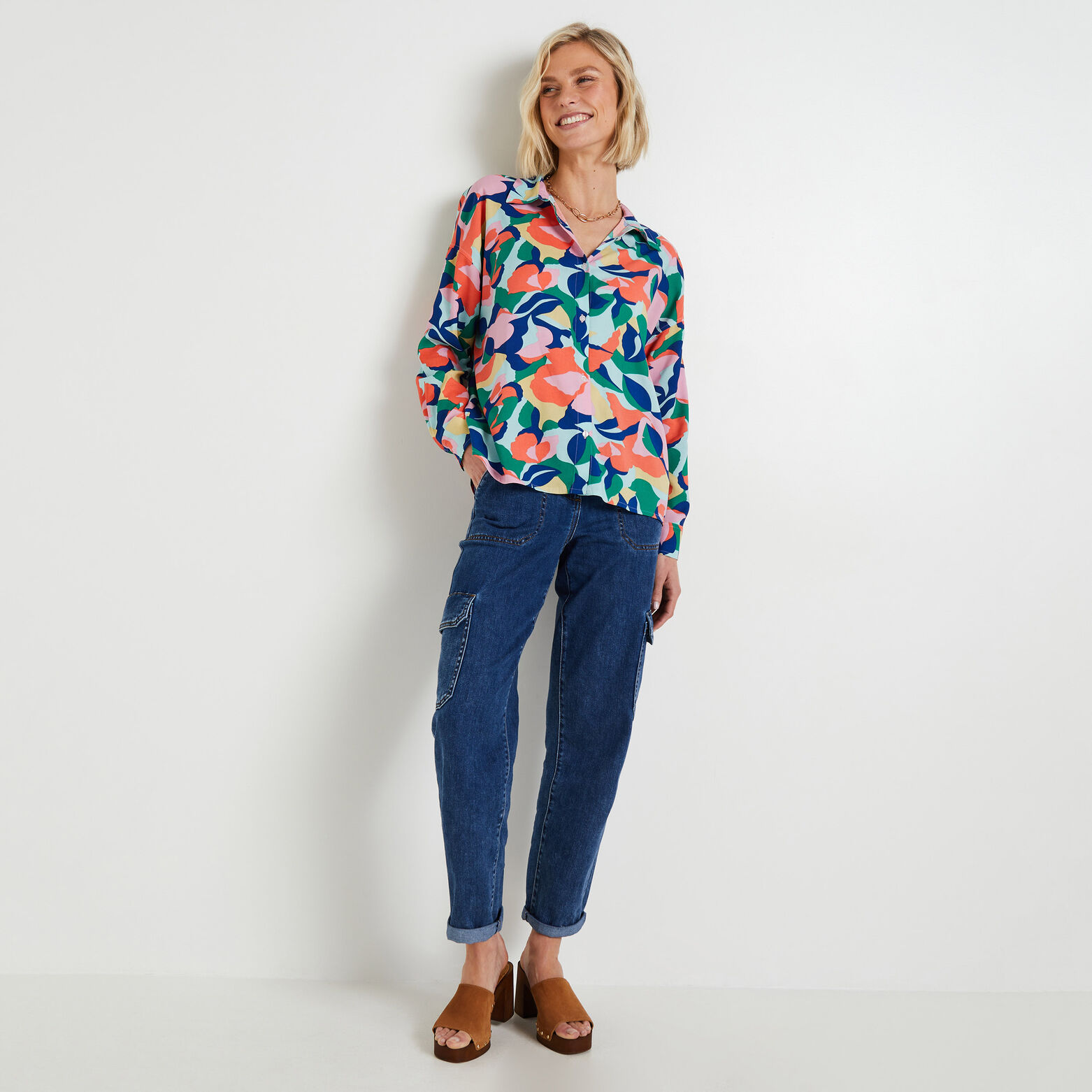 Chemise imprimée femme