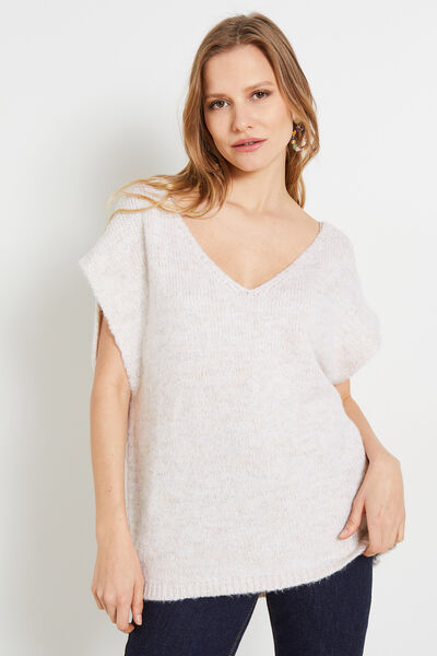 Pull loose sans manches femme
