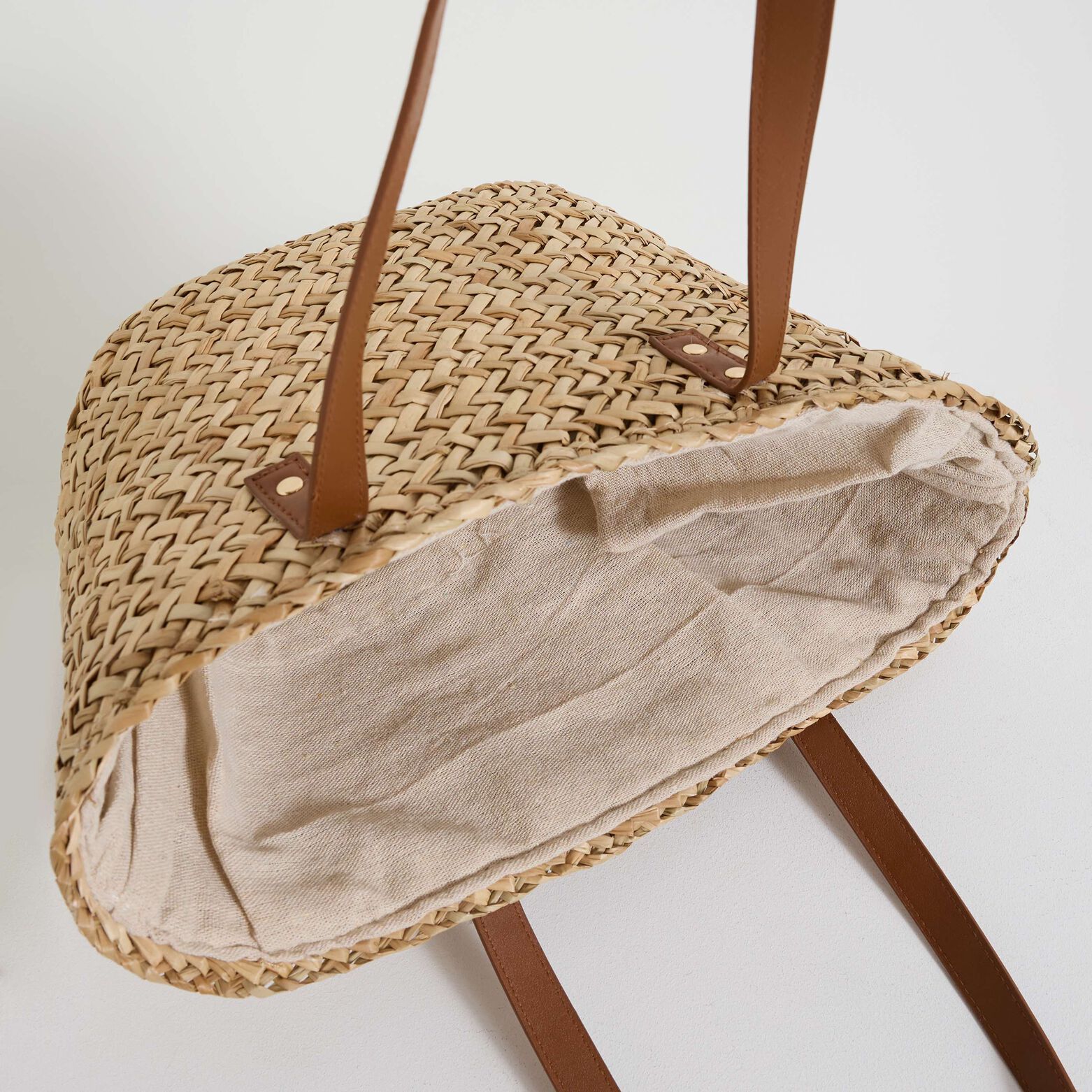 Sac cabas bi-matière femme