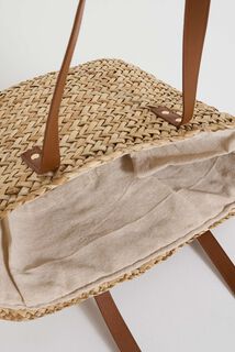 Sac cabas bi-matière femme