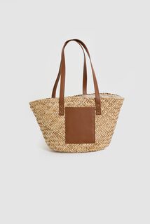 Sac cabas bi-matière femme
