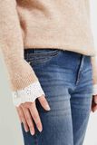 Pull bi matière femme