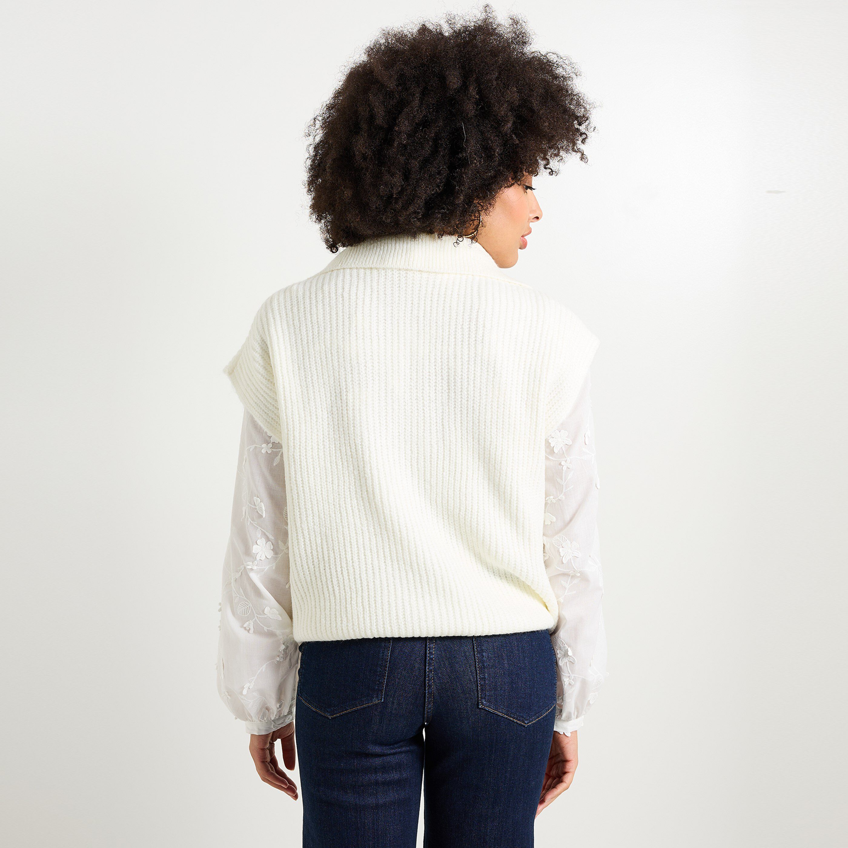 Pull sans manche femme