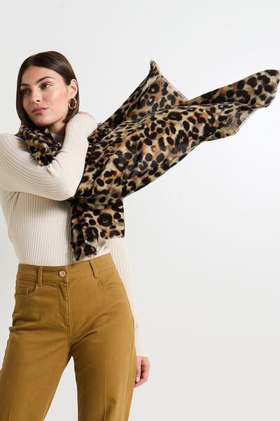 Echarpe léopard femme