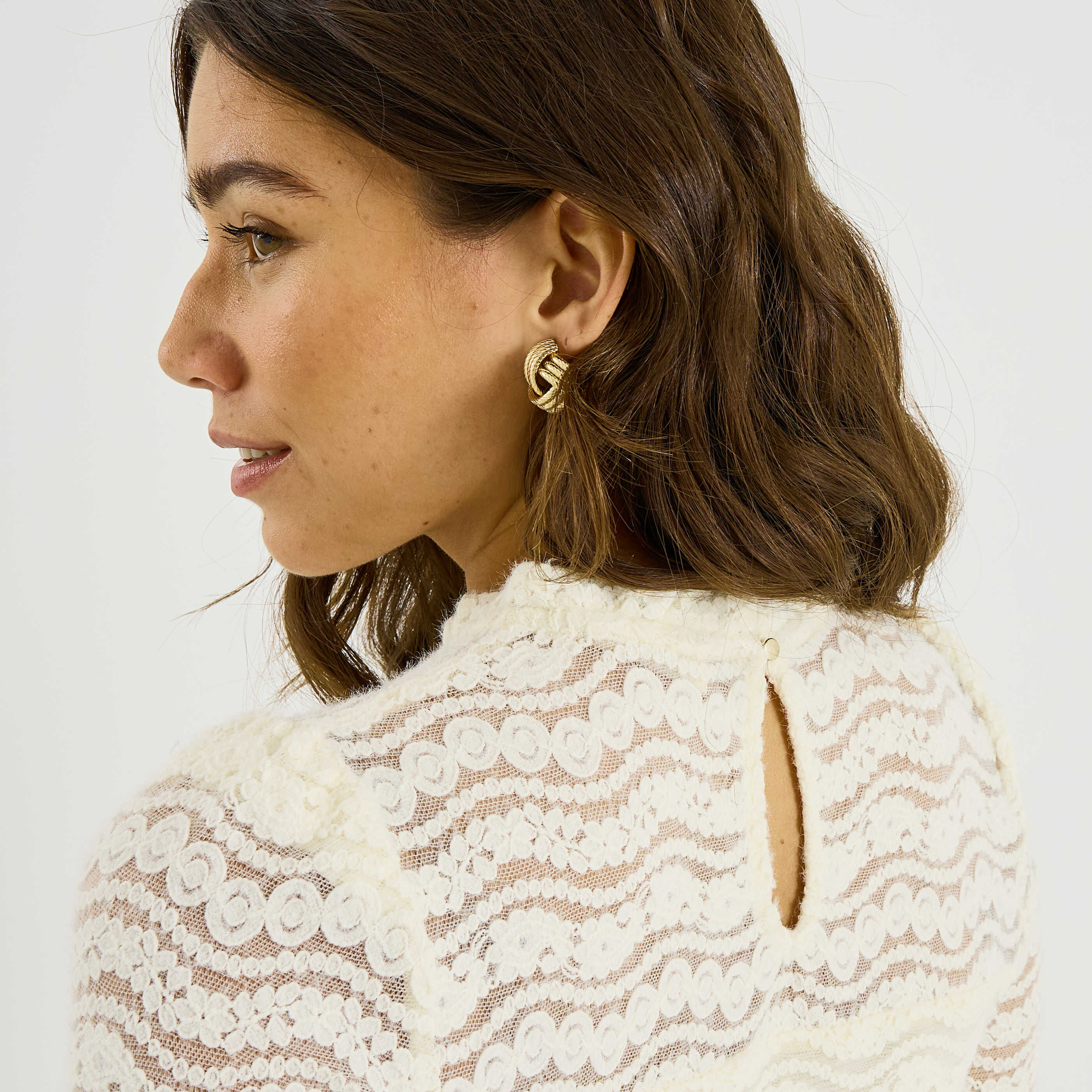 Blouse col victorien femme