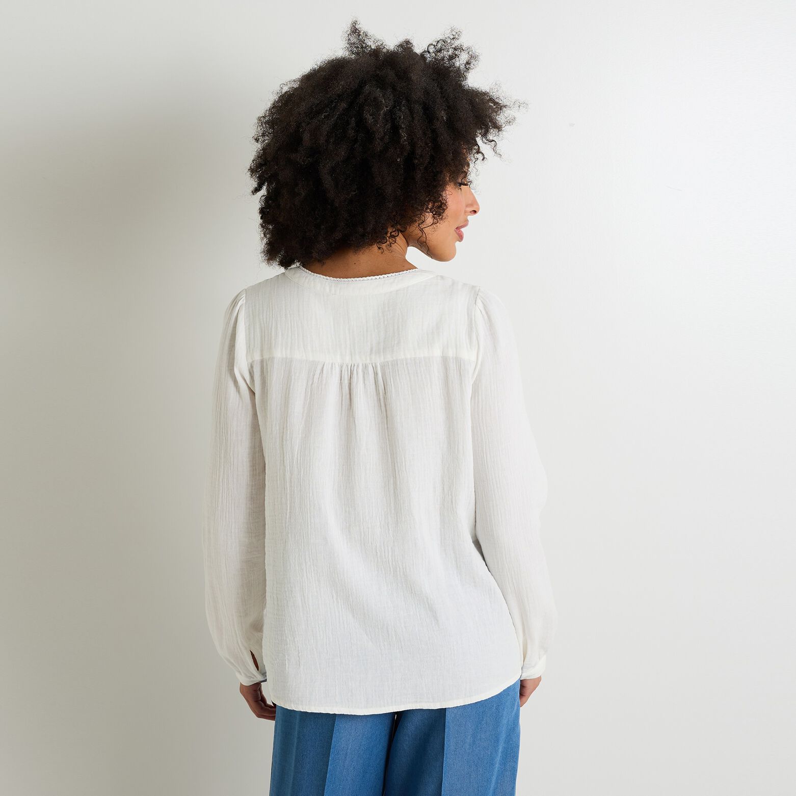 Chemise en gaze de coton femme