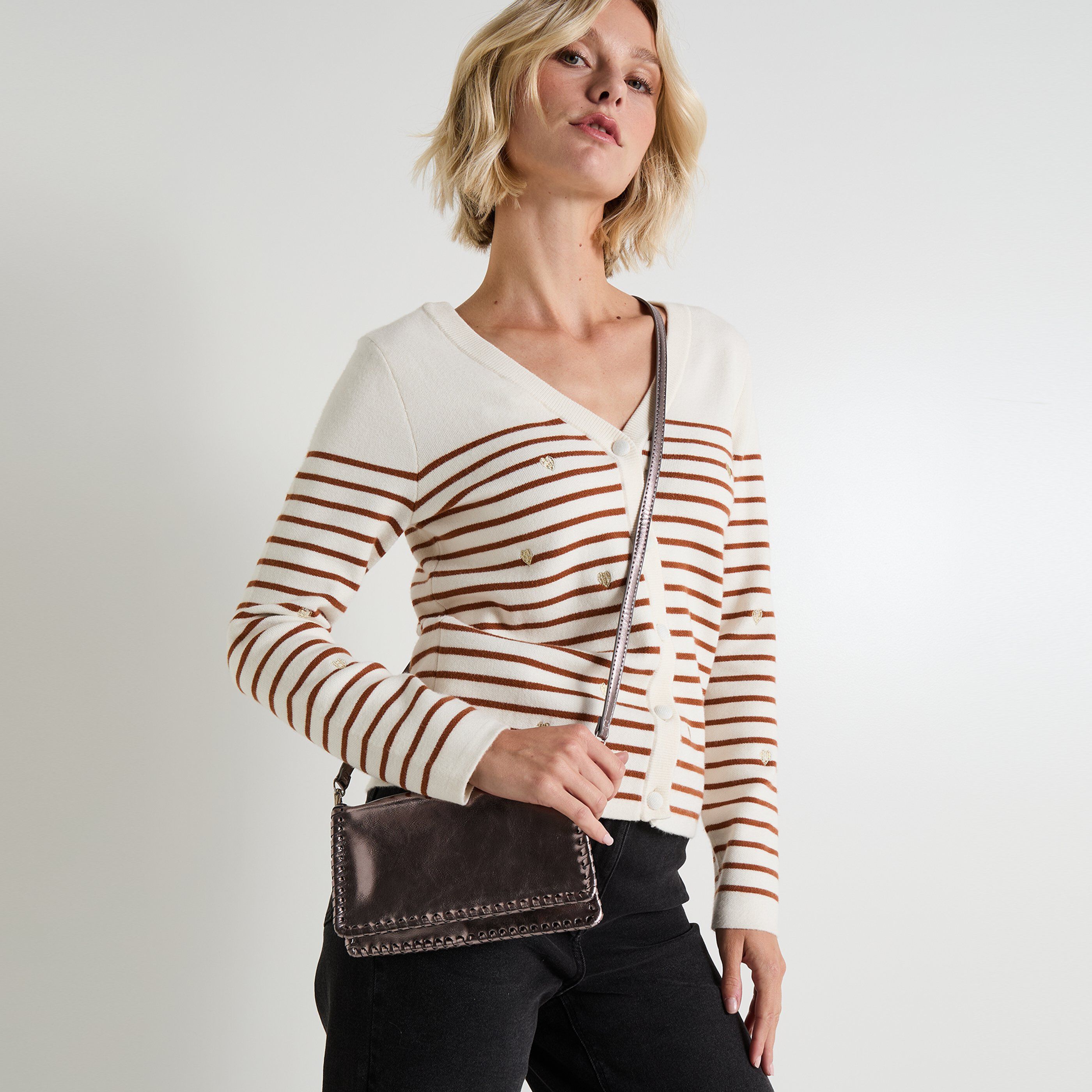 Pochette brillante femme