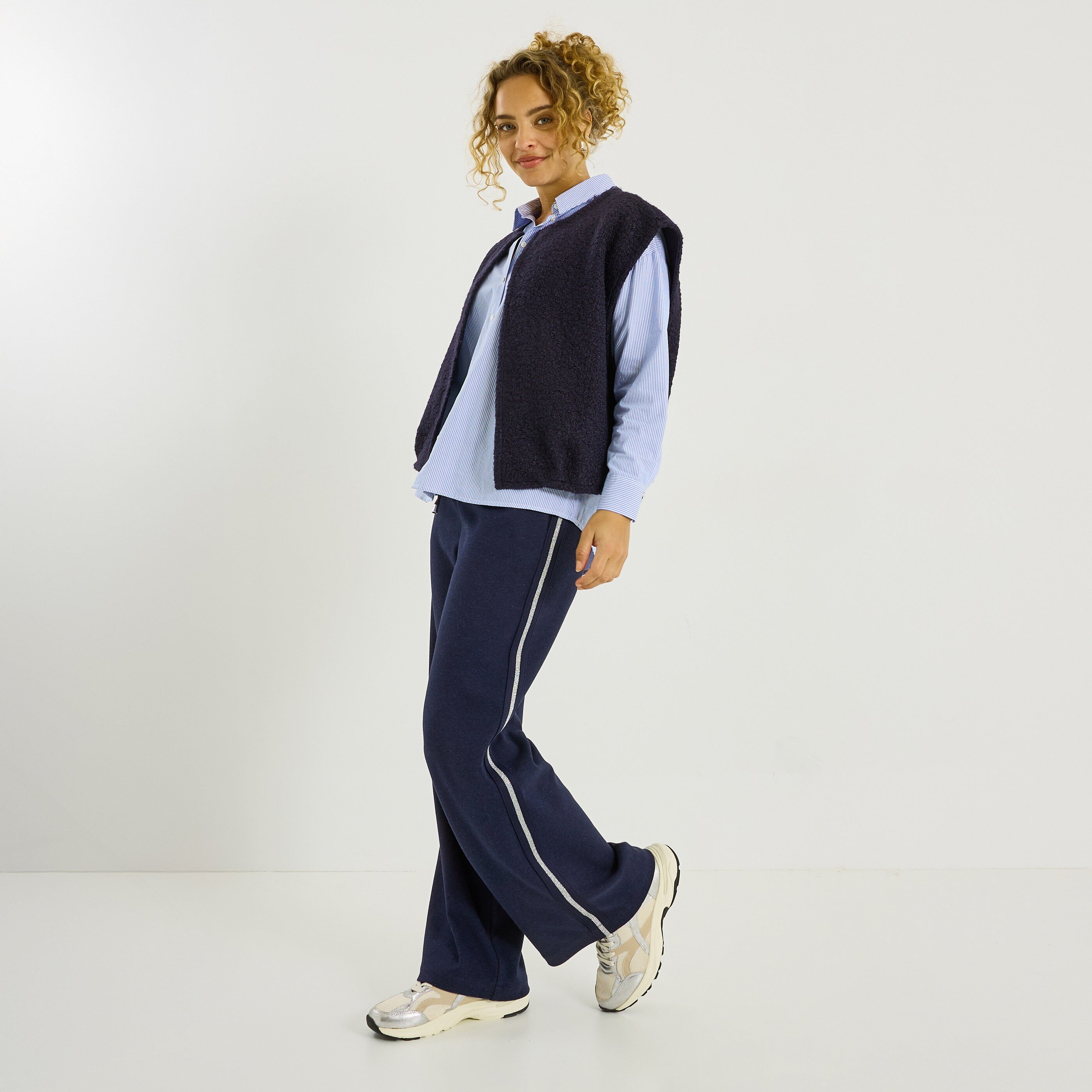 Pantalon en maille chaude femme