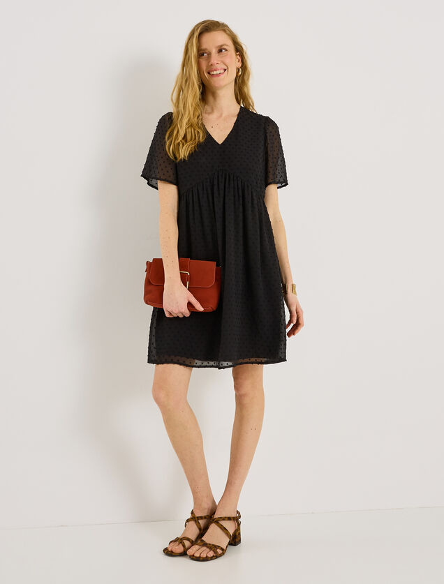 Robe courte en plumetis