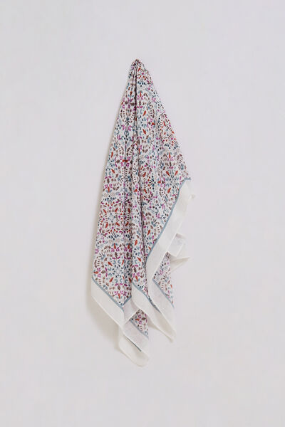 Foulard imprimé fleuri femme
