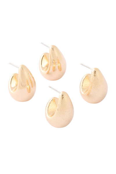 Set de 2 boucles d'oreilles gouttes