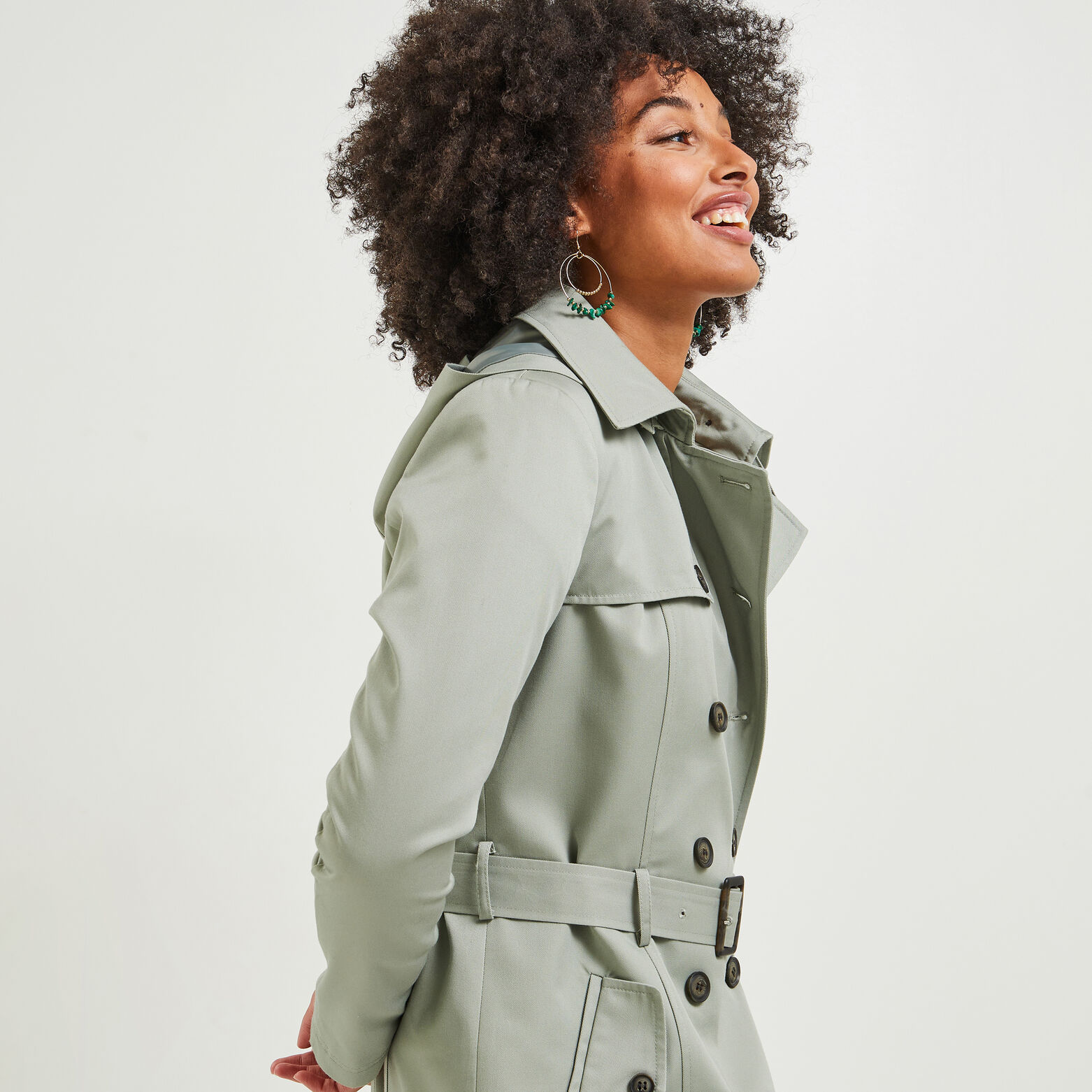 Trench long femme