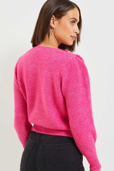 Pull col rond femme