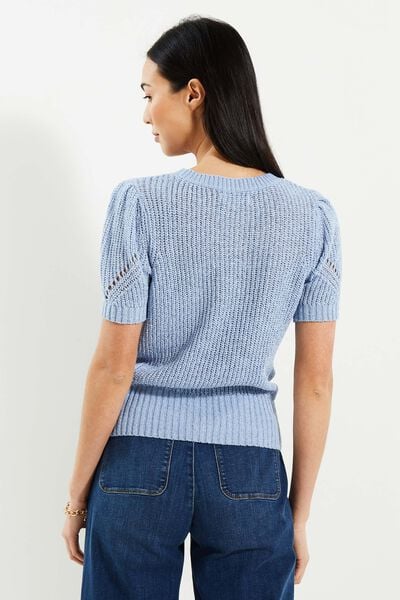 Pull manches courtes femme