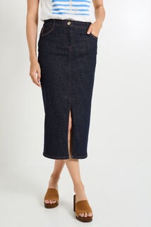 Jupe longue en denim femme