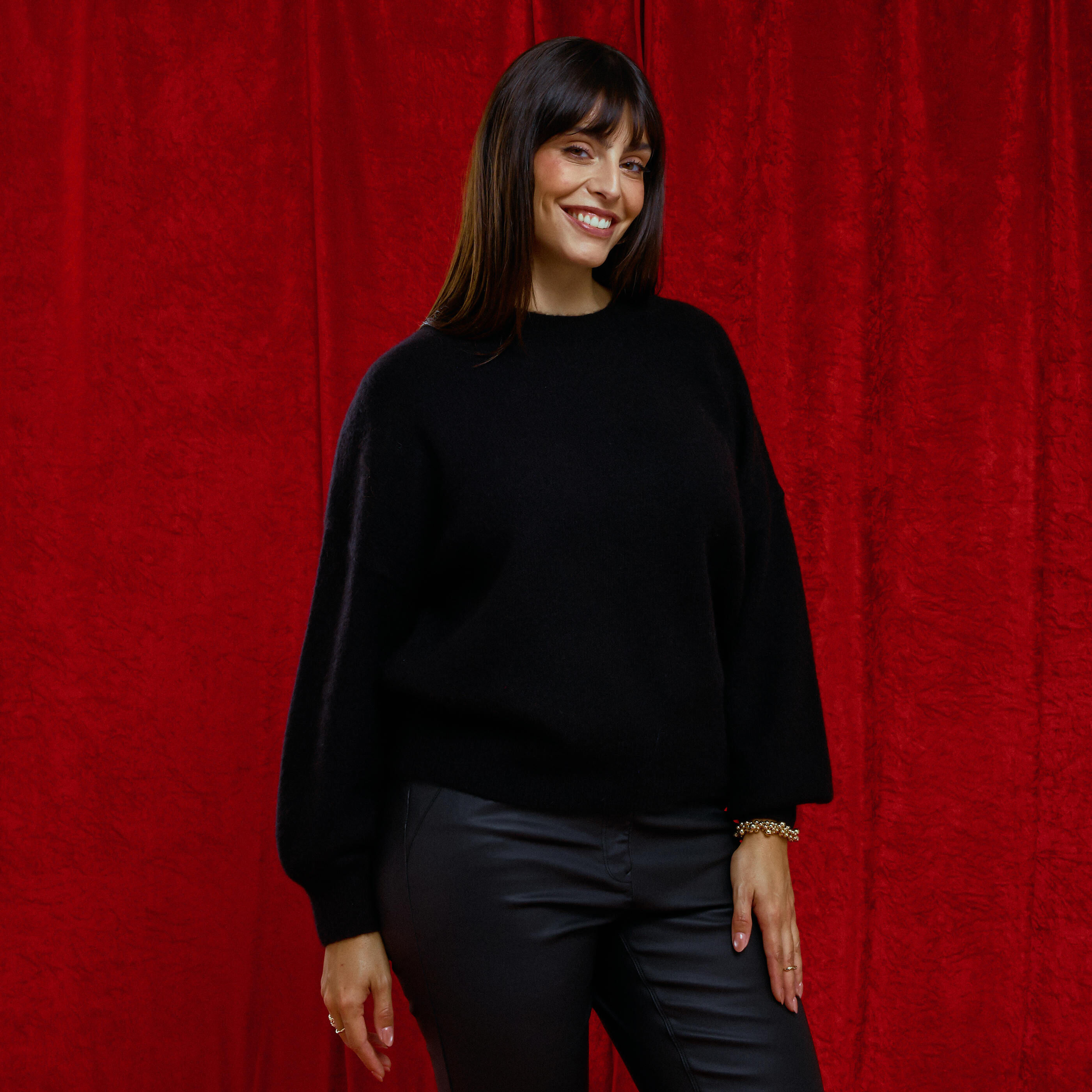 Pull premium &agrave; col rond femme