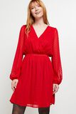 Robe plumetis rouge