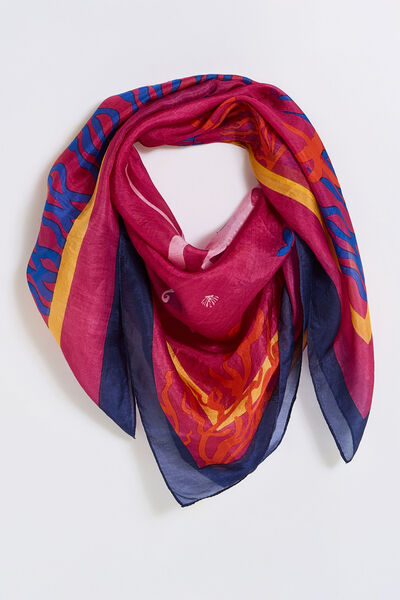 Foulard carré en soie femme