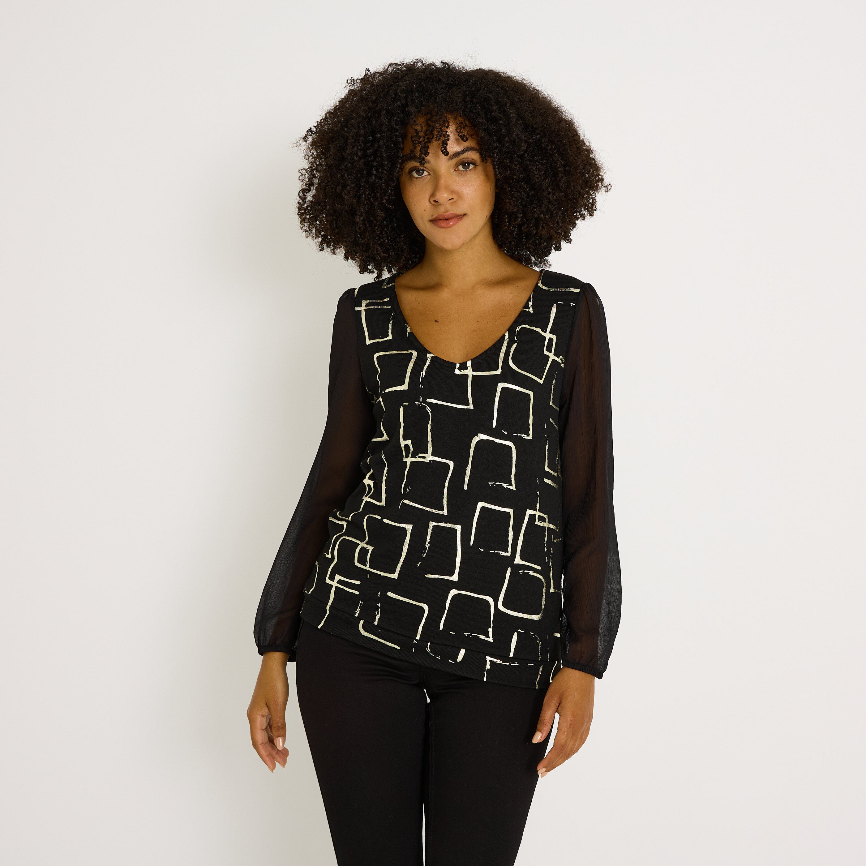 T-shirt manches en voile femme