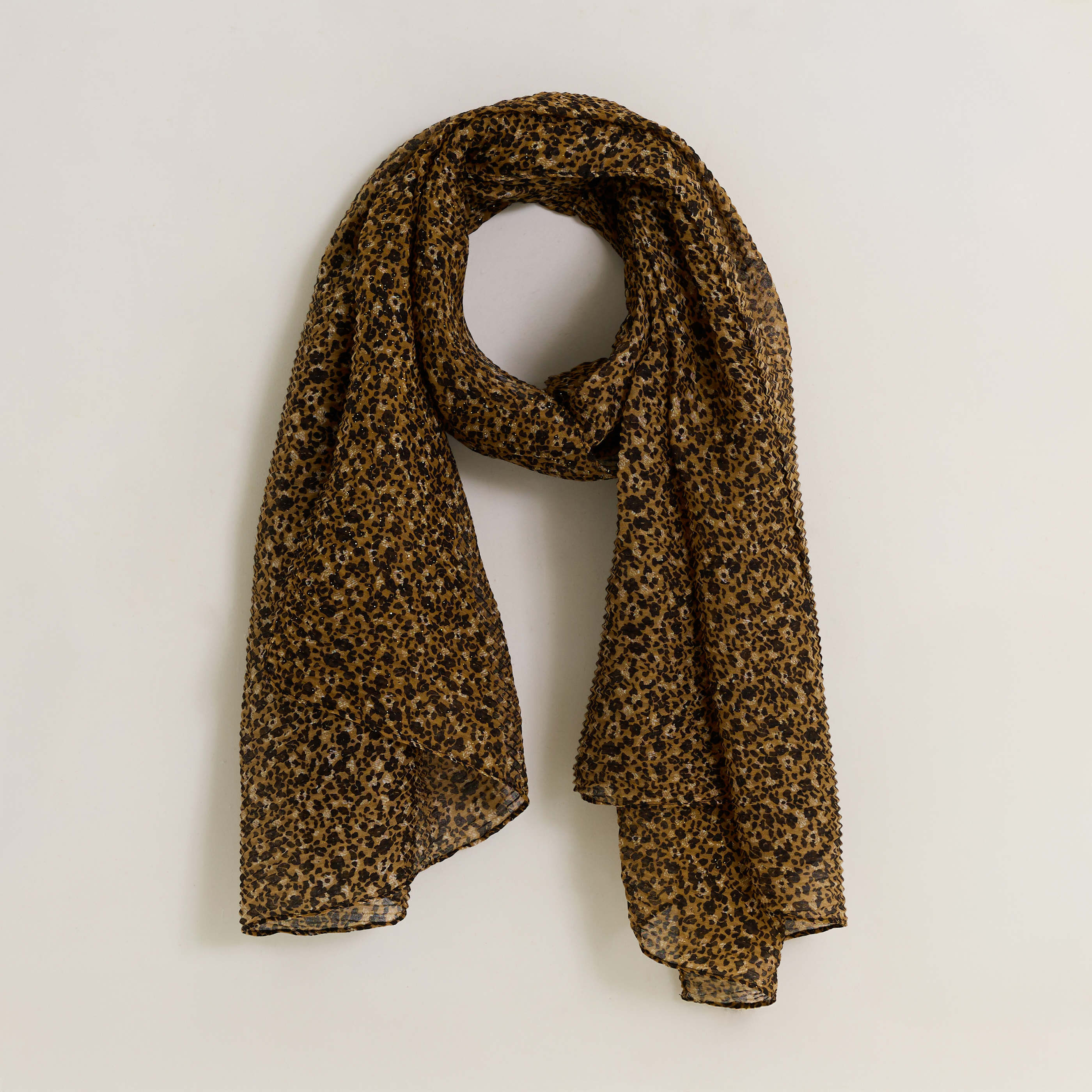 &Eacute;tole pliss&eacute;e motif l&eacute;opard femme