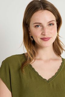 Blouse col V femme