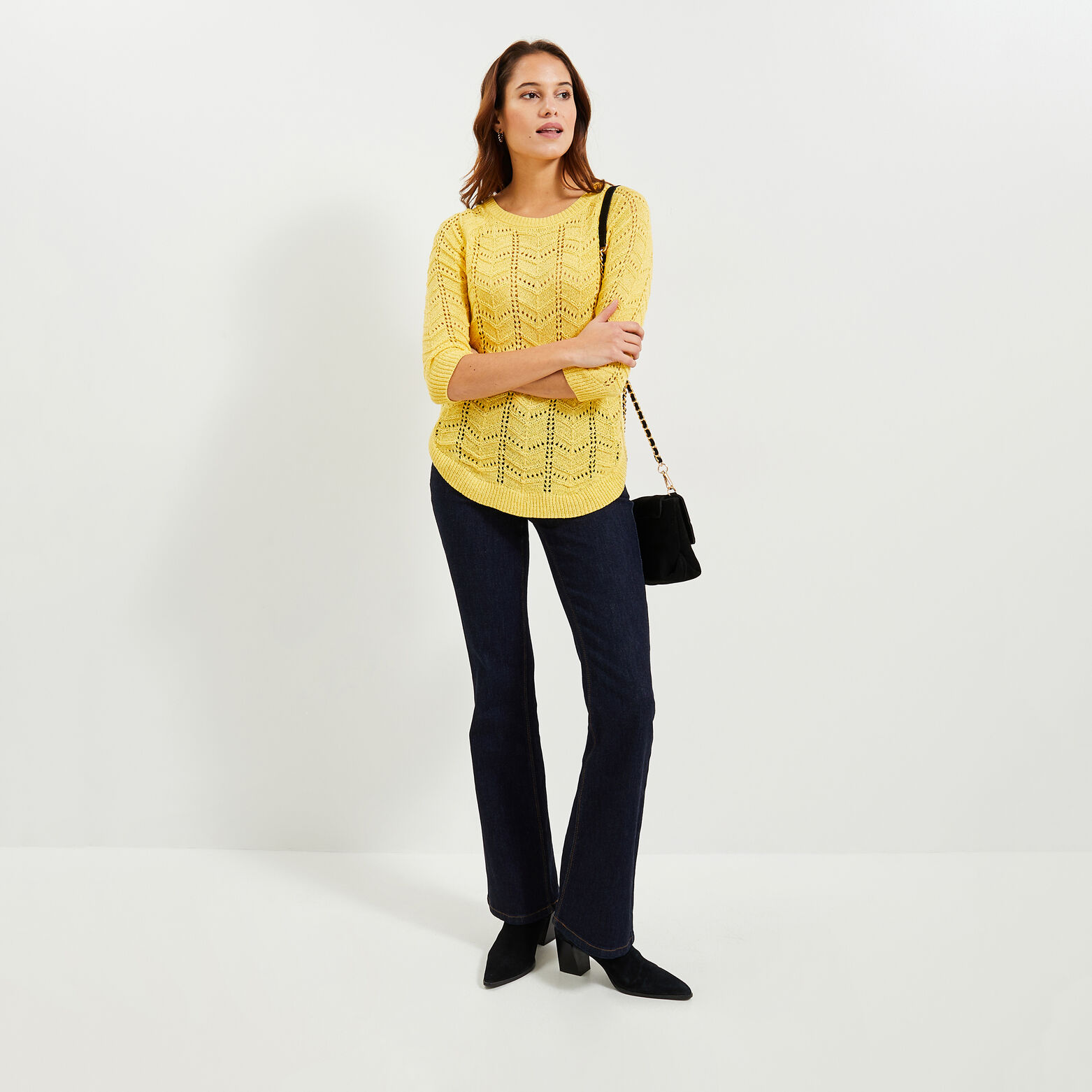 Pull tricot fantaisie femme