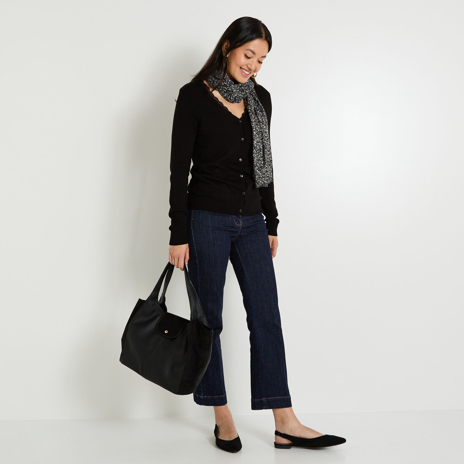 Gilet col V femme