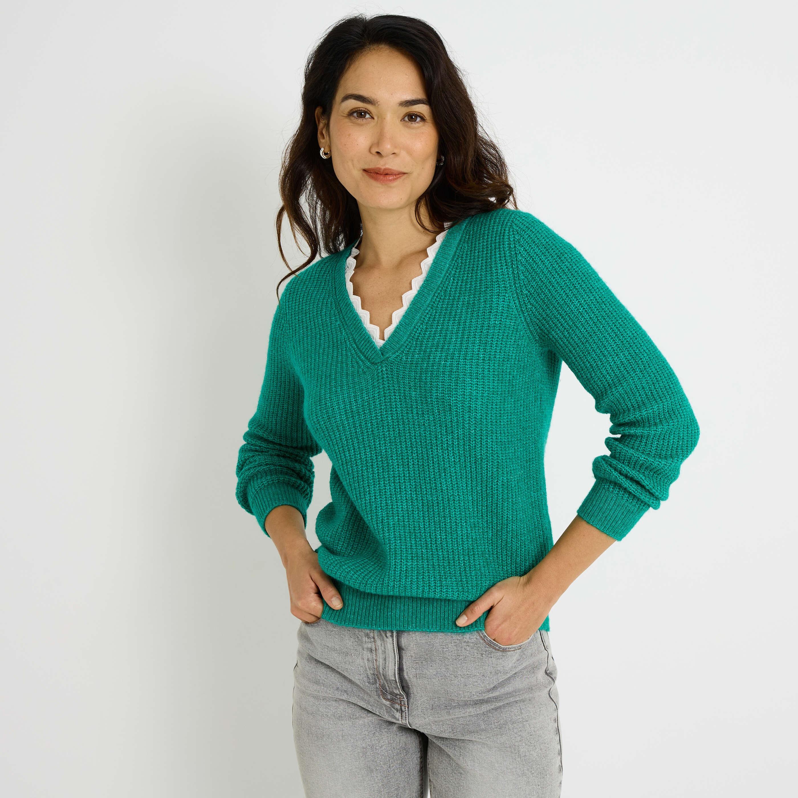 Pull c&ocirc;te anglaise femme