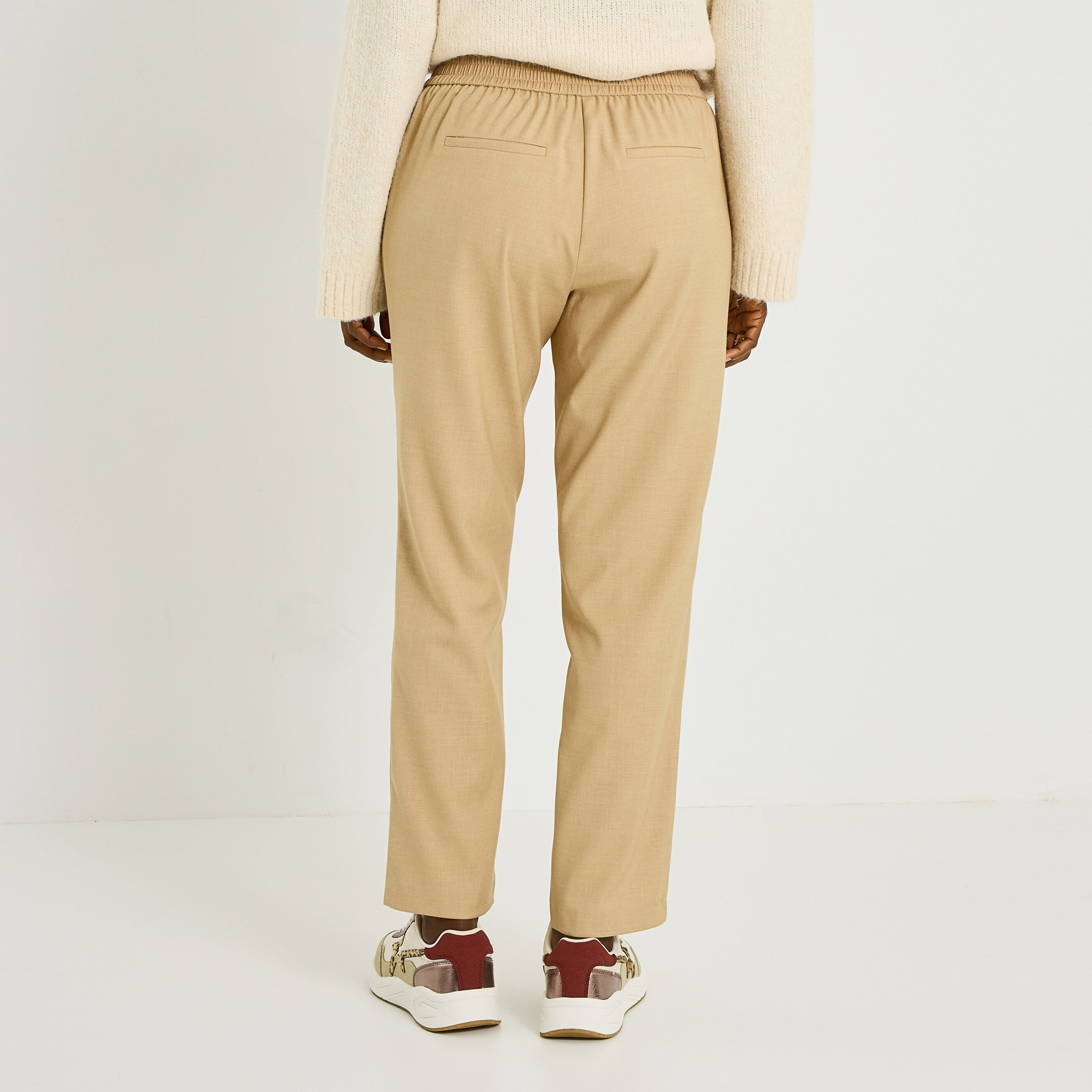 Pantalon taille &eacute;lastiqu&eacute;e femme