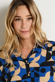 Chemisier imprimé géométrique femme
