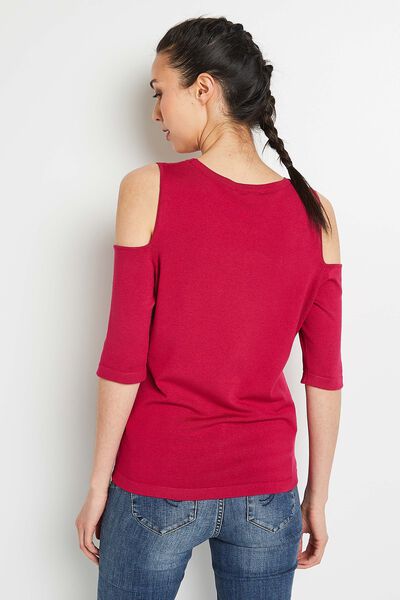 Pull à épaule ouverte femme