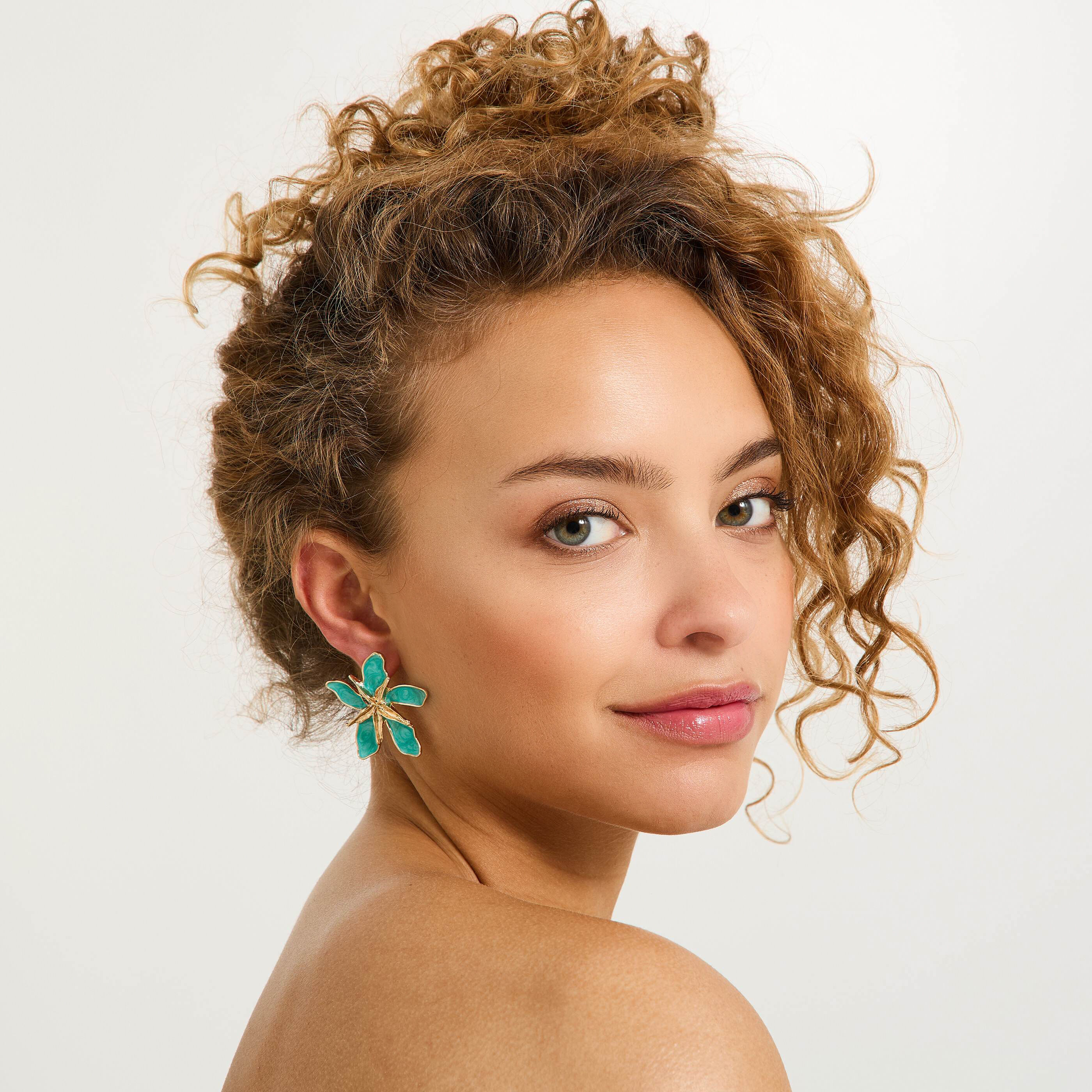 Boucles d'oreilles fleurs femme