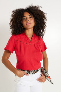 Blouse brodée femme