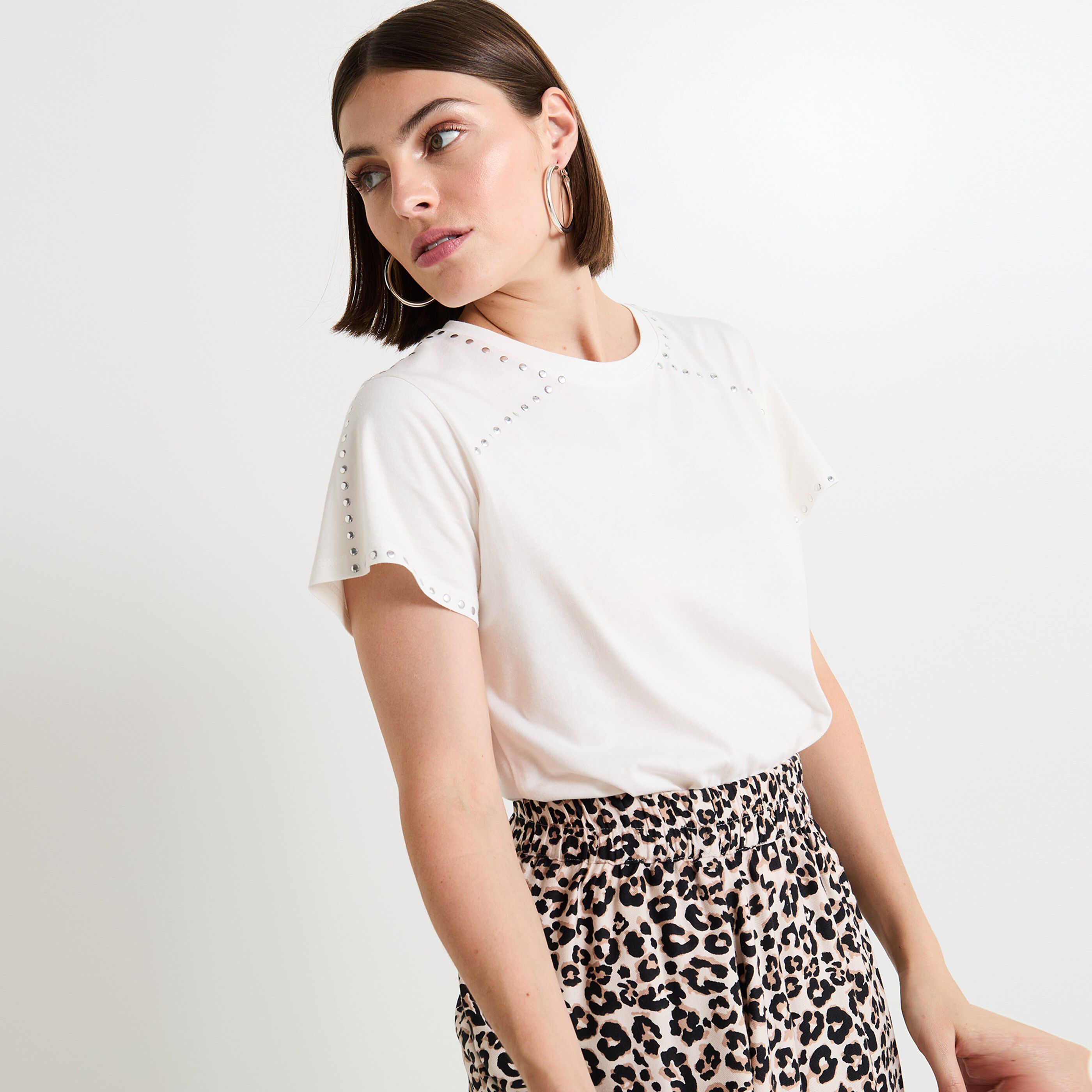 T shirt col rond femme