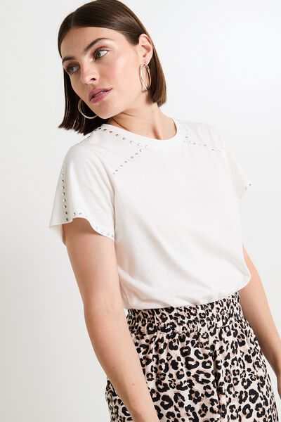 T shirt col rond femme