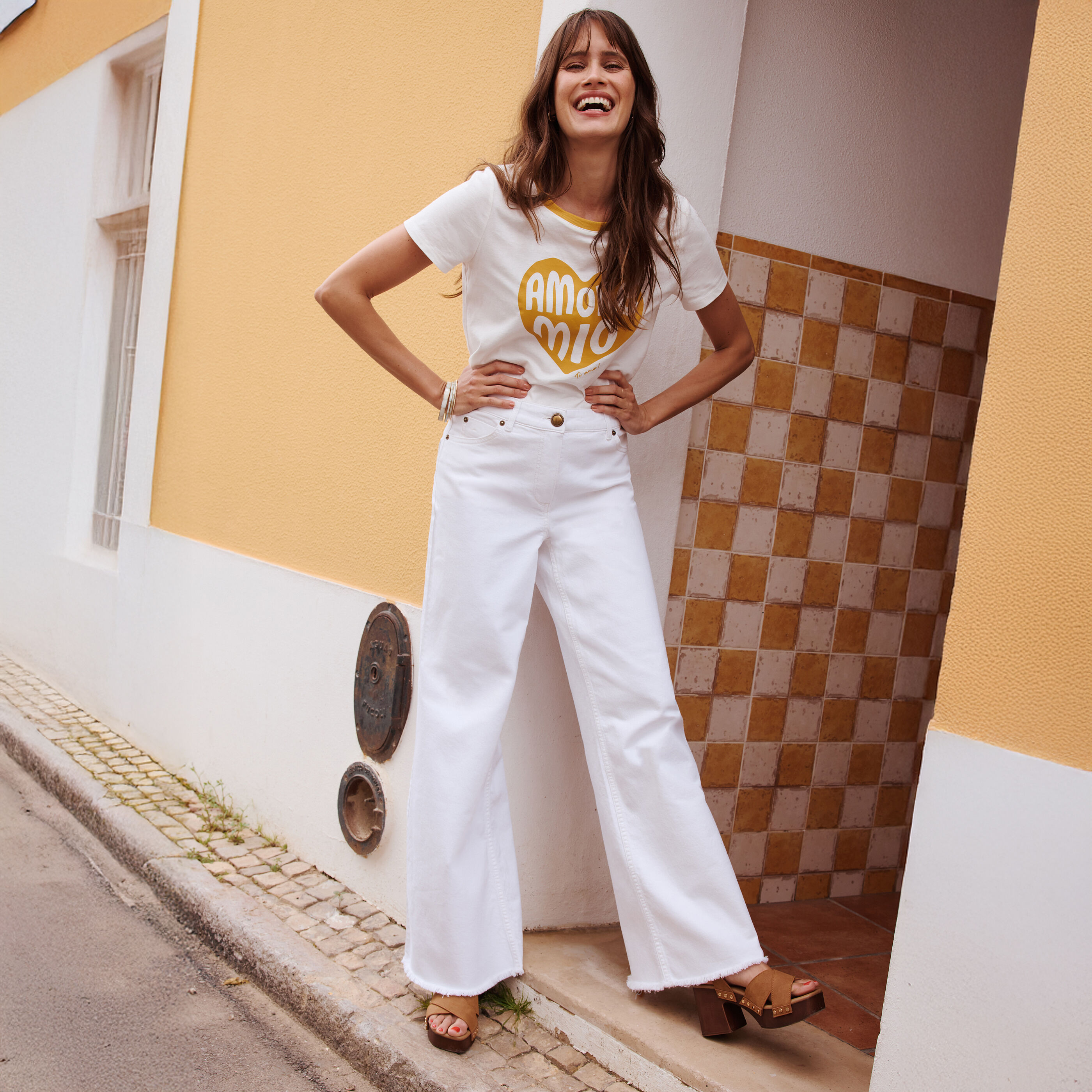 T-shirt col rond femme