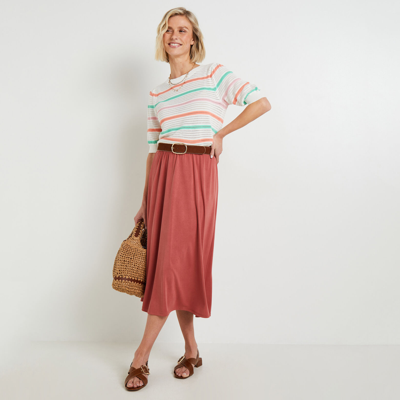 Pull manches courtes femme