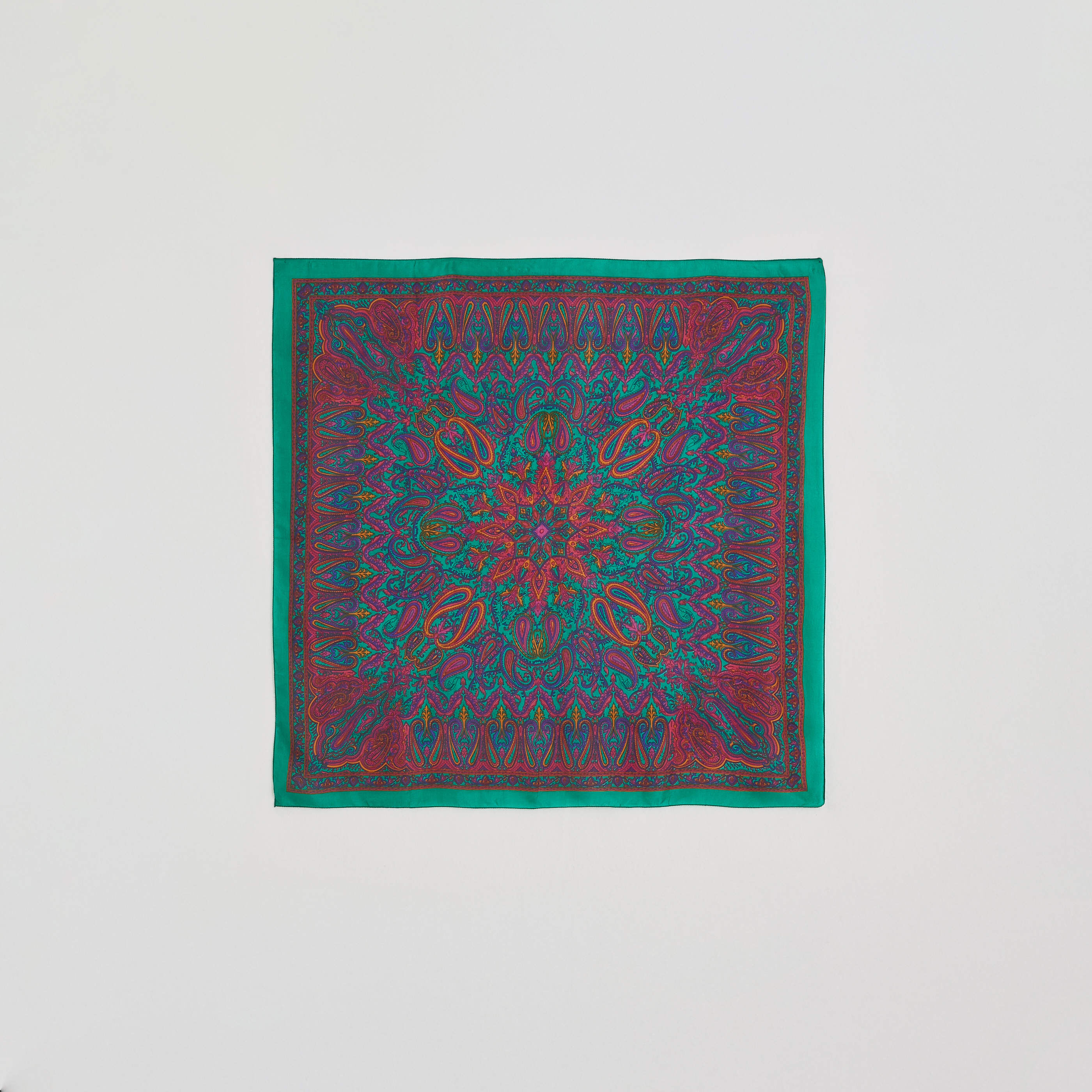 Foulard carr&eacute; imprim&eacute; paisley femme