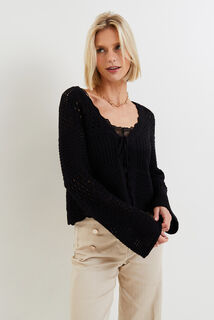 Gilet ajouré femme