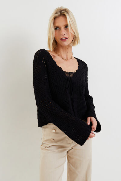 Gilet ajouré femme