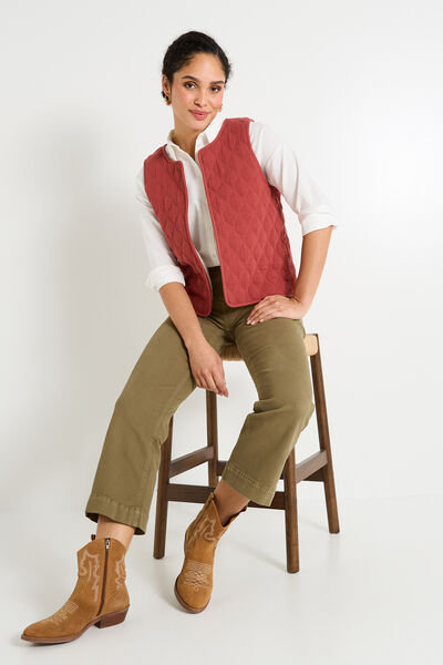 Gilet sans manches réversible femme