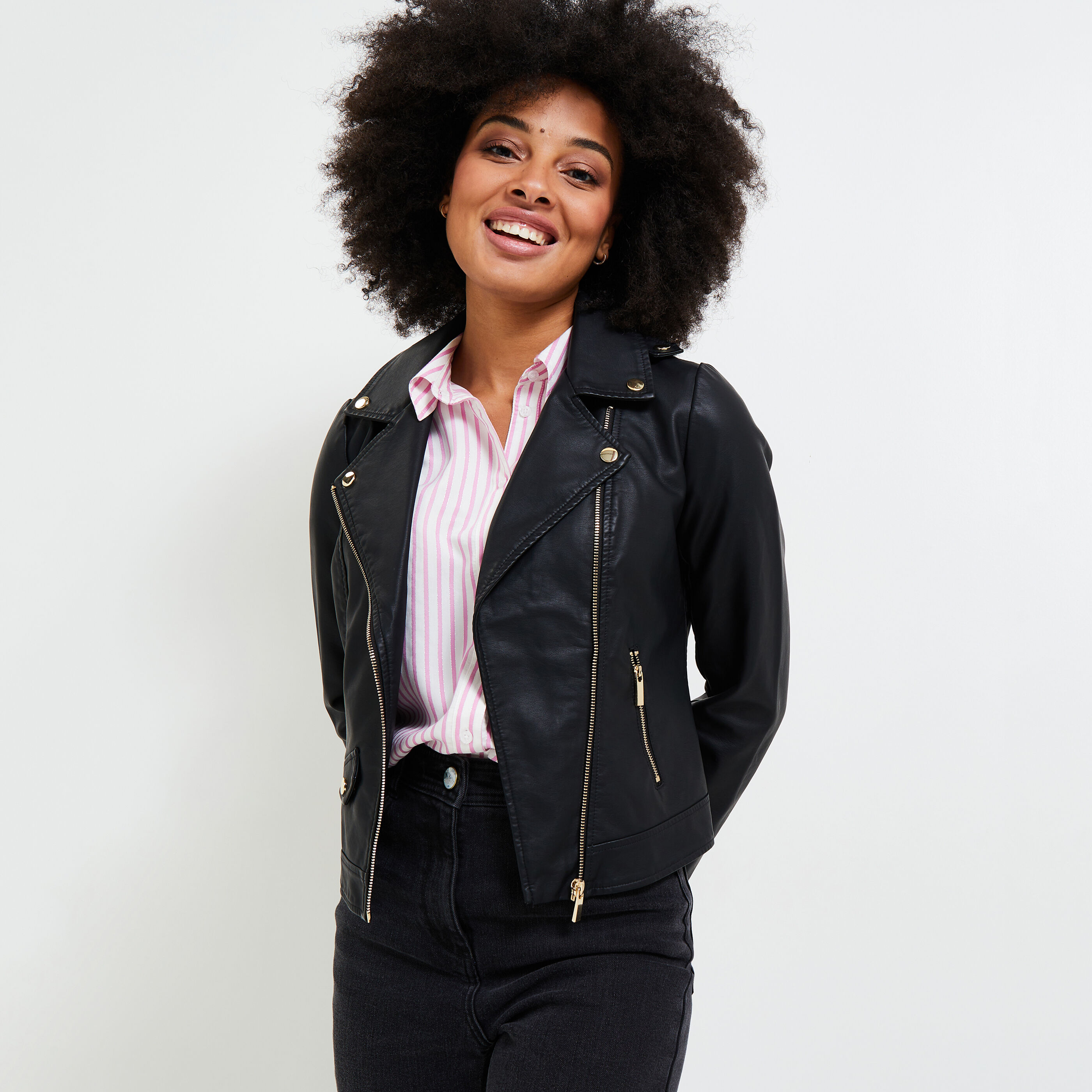 Blouson faux cuir femme 2025