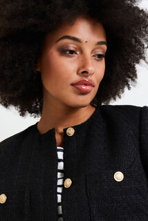 Veste en tweed boutonnée femme