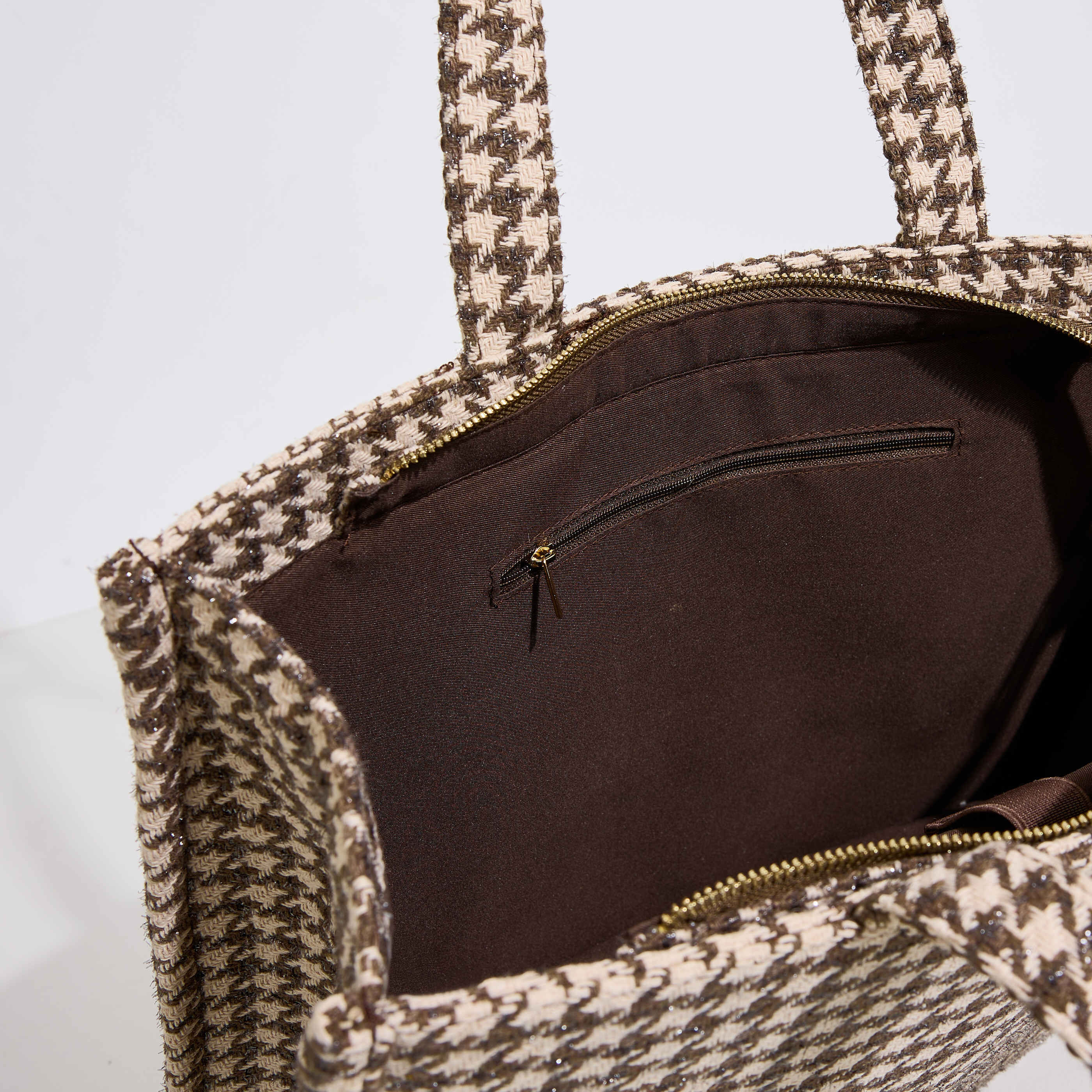 Grand sac cabas en tweed femme