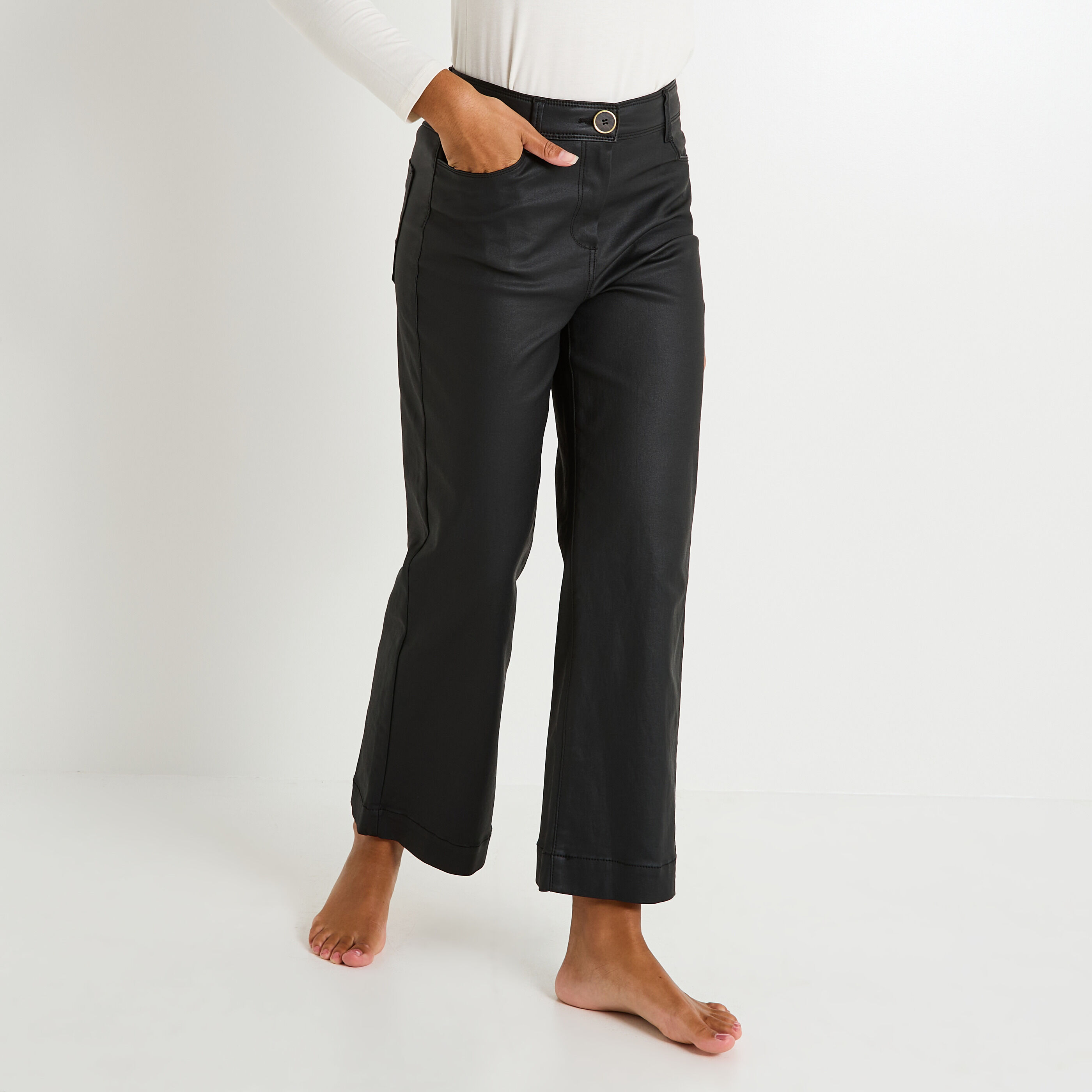 Jean flare raccourci EKANSAS RF02 femme
